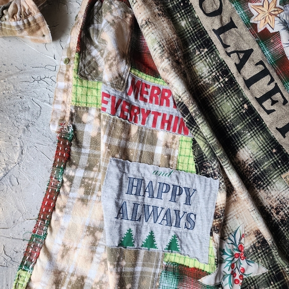 Cottage Patched Avangard Coat Designer Jacket Artisan Distressed Buttondown Art - Picture 6 of 13